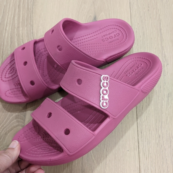 Crocs pink slides - Picture 1 of 9
